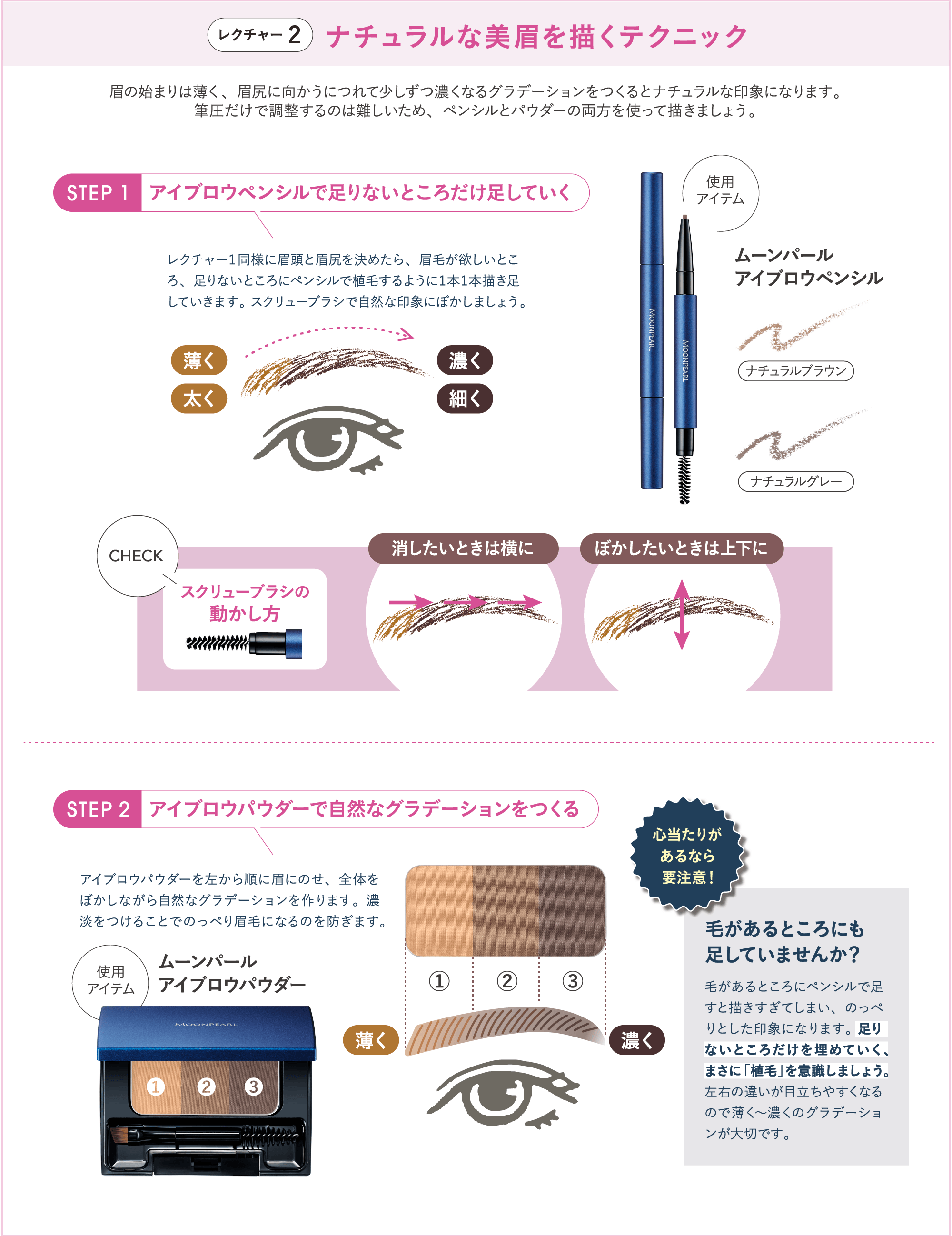 レクチャー2 ナチュラルな美眉を描くテクニック